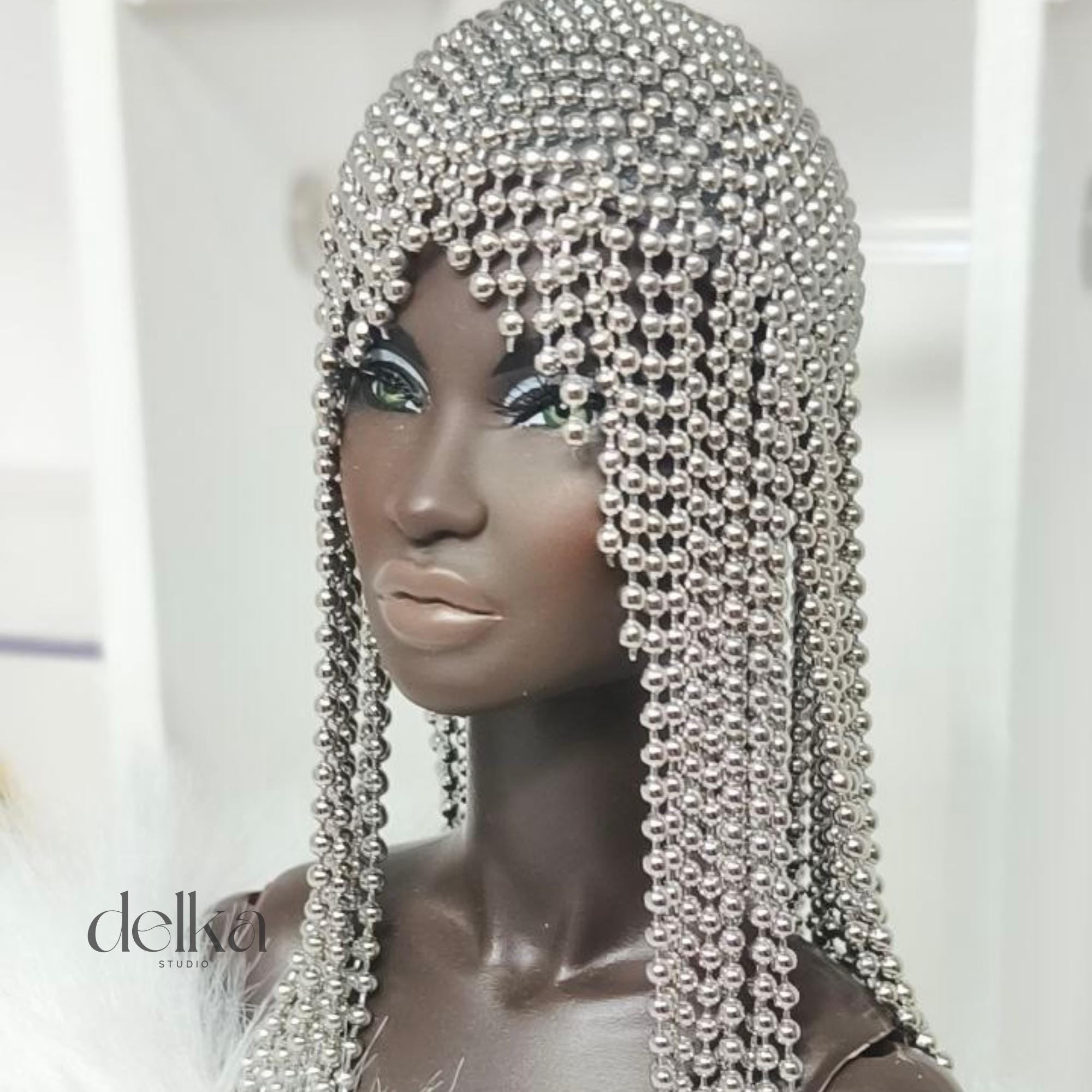 Metallic Silver Wig, 12 inch, for Fashion Royalty Dolls