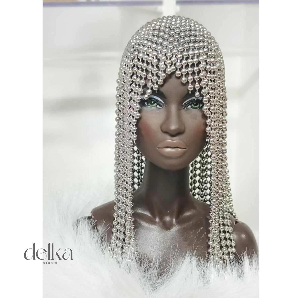 Metallic Silver Wig, 12 inch, for Fashion Royalty Dolls