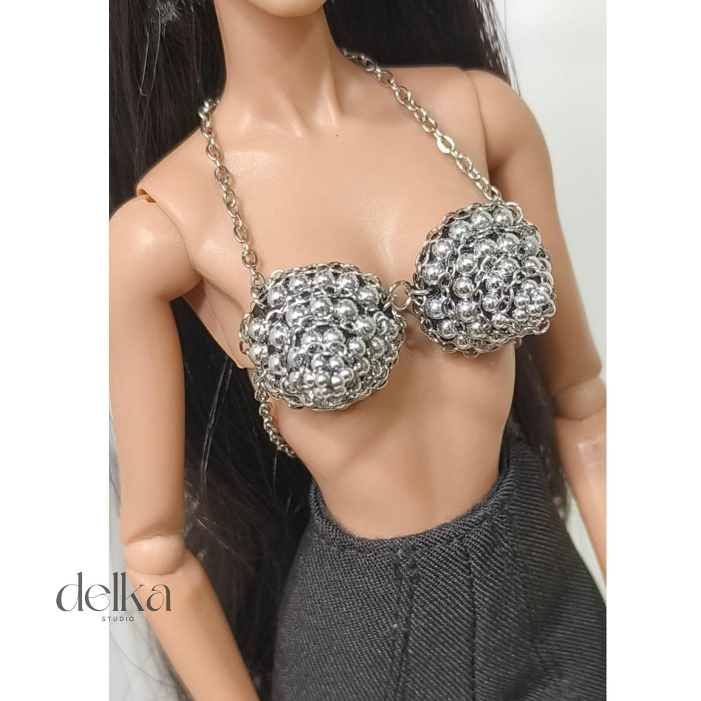 80s Style Cone Bra for 12 inch Fashion Dolls, Gift for Collectors