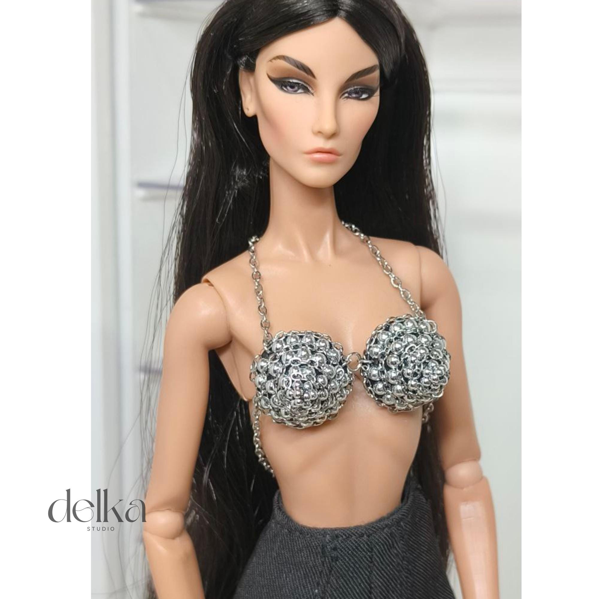 80s Style Cone Bra for 12 inch Fashion Dolls, Gift for Collectors