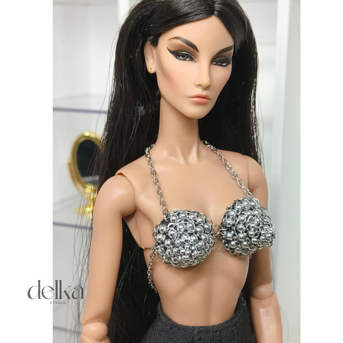 80s Style Cone Bra for 12 inch Fashion Dolls, Gift for Collectors