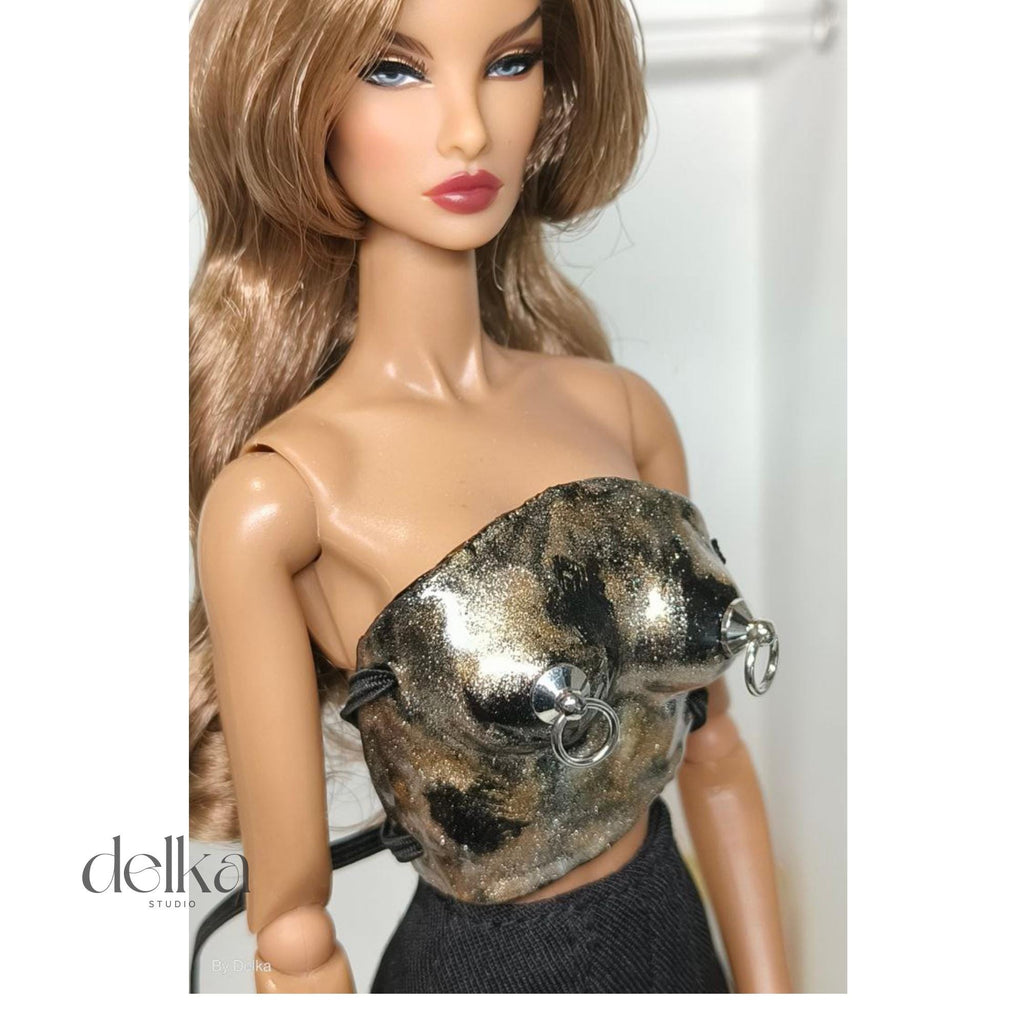 Marble-Effect Bodice for Fashion Royalty Dolls, 1:6 Scale