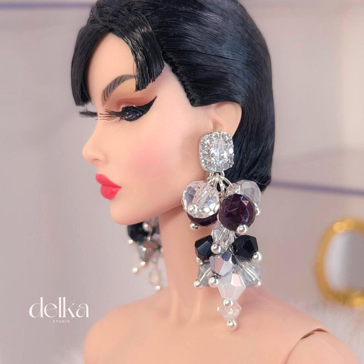 12 inch Jewel Earrings for Fashion Royalty Doll, 1/6 Scale Jewelry for dolls