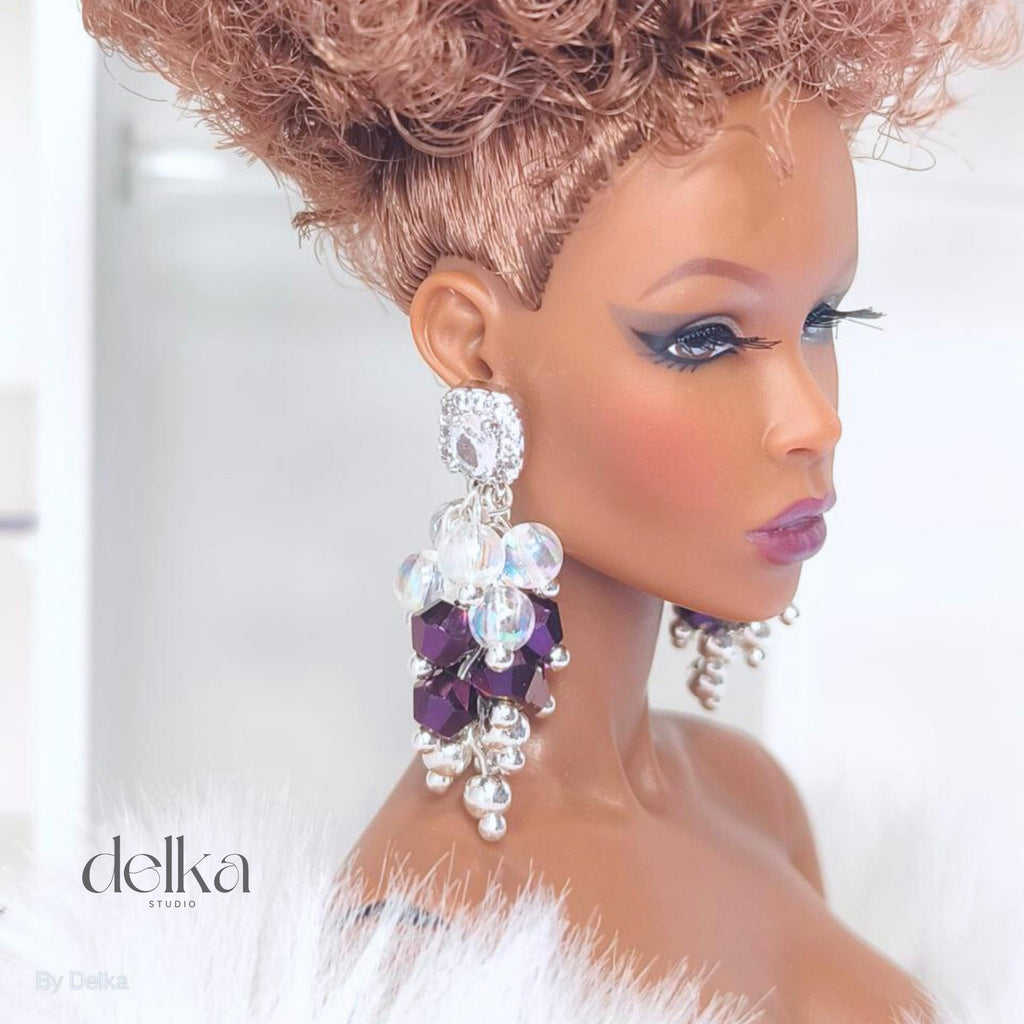 Jewel Earrings for Fashion Royalty Dolls: 1/6 Scale Collector Jewelry
