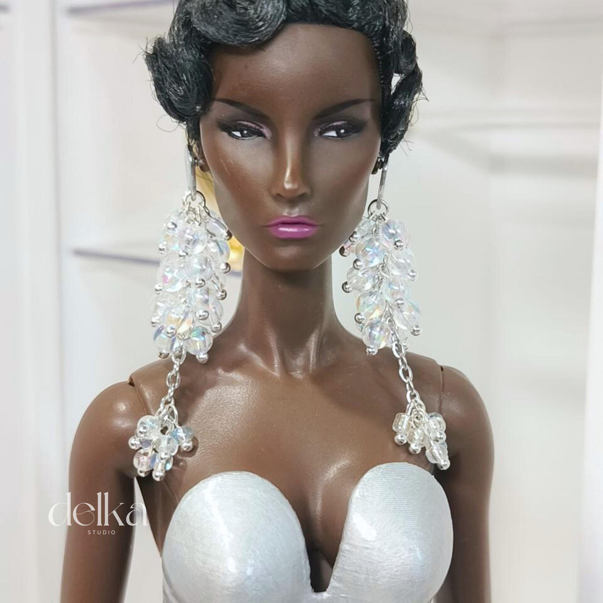 12 inch Jewel Earrings for Fashion Royalty Doll, 1/6 Scale Jewelry for dolls