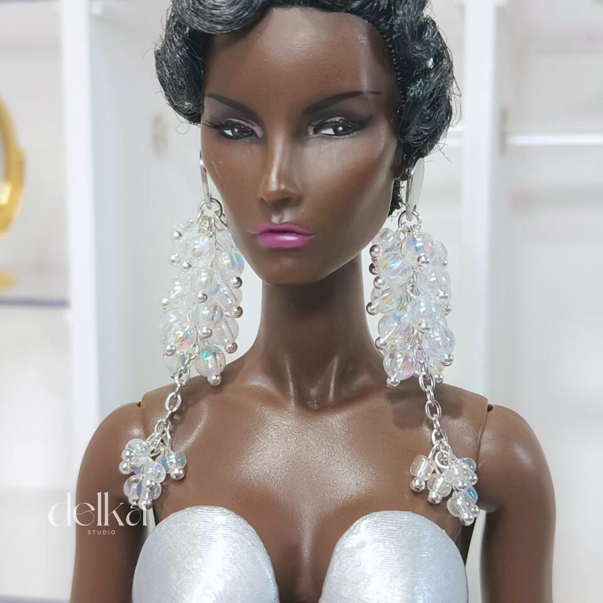 12 inch Jewel Earrings for Fashion Royalty Doll, 1/6 Scale Jewelry for dolls