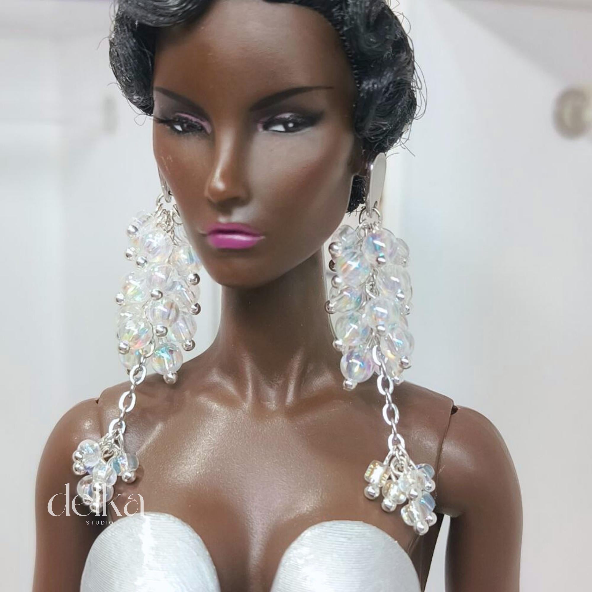 12 inch Jewel Earrings for Fashion Royalty Doll, 1/6 Scale Jewelry for dolls