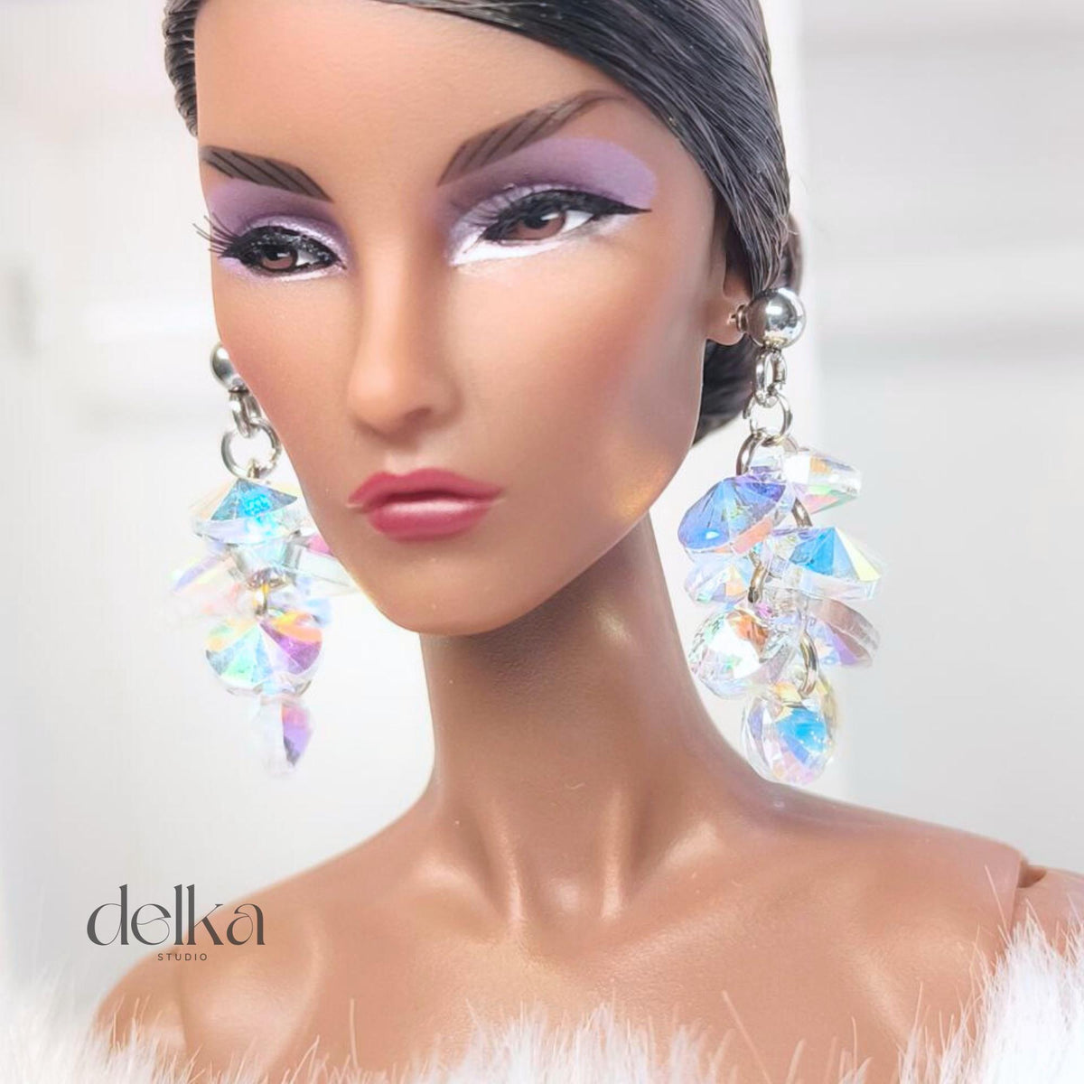 12 inch Jewel Earrings for Fashion Royalty Doll, 1/6 Scale Jewelry for dolls