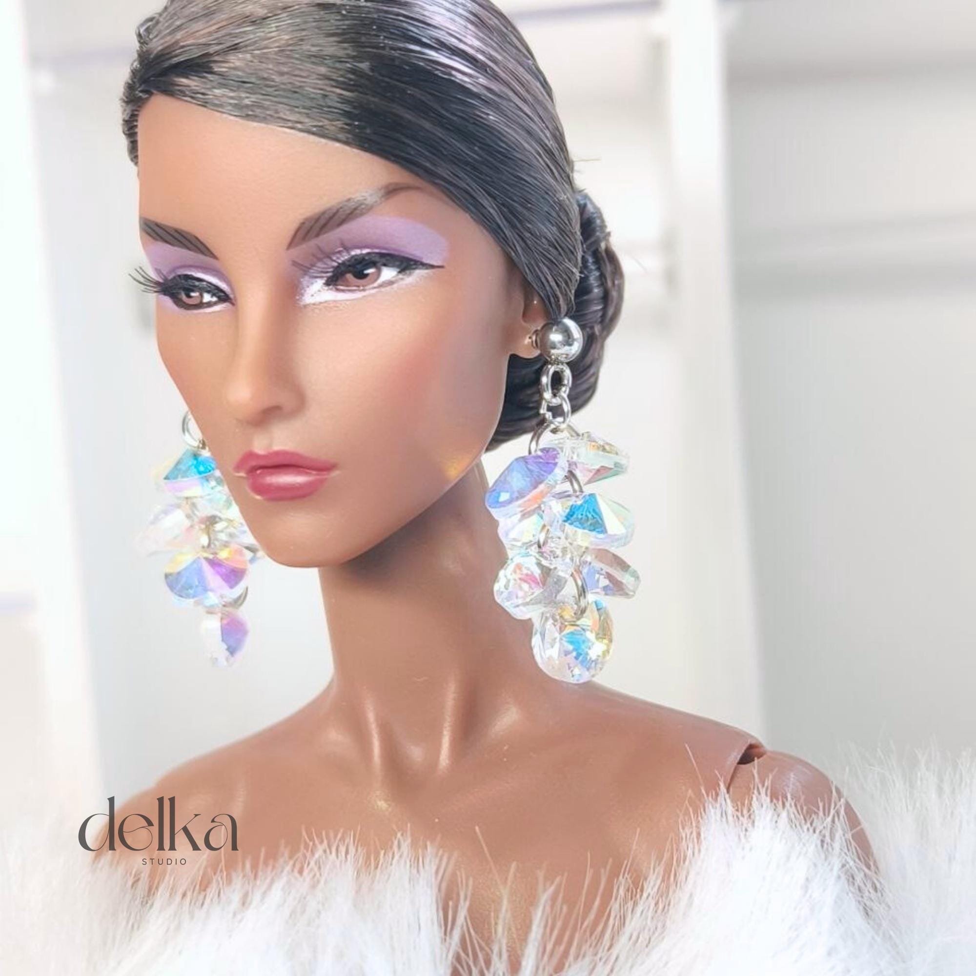 12 inch Jewel Earrings for Fashion Royalty Doll, 1/6 Scale Jewelry for dolls