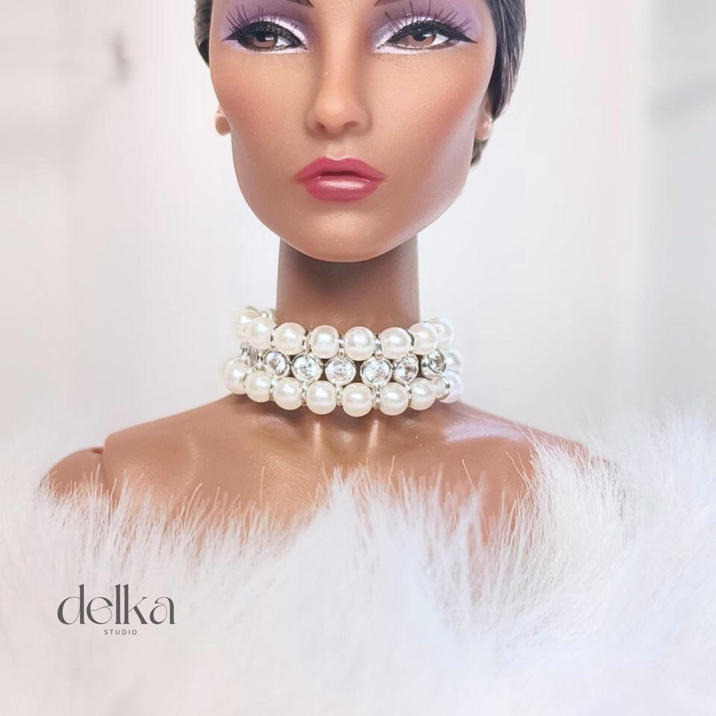 Pearl Choker Necklace for 1/6 Scale Fashion Dolls
