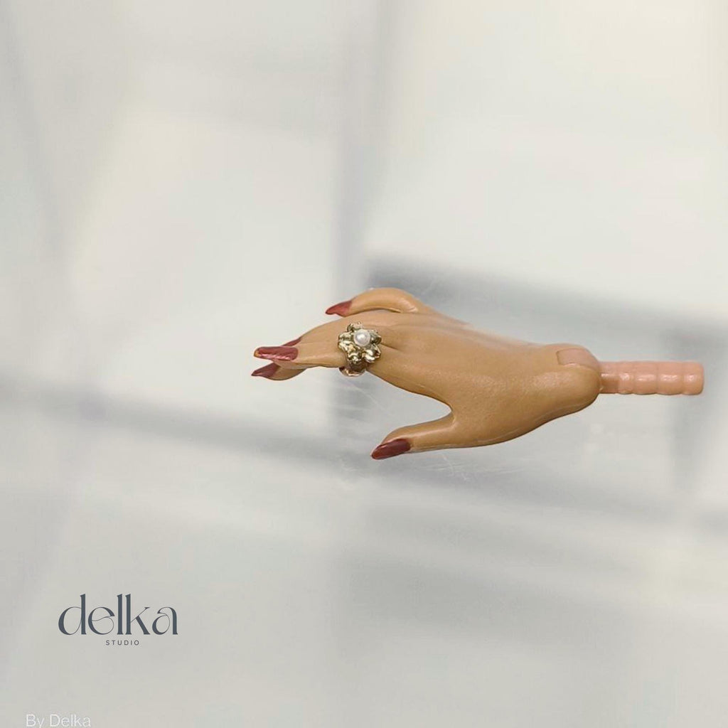 12 inch Miniature Gemstone Flower Ring, 1:6 Scale Doll Jewelry ring for dolls