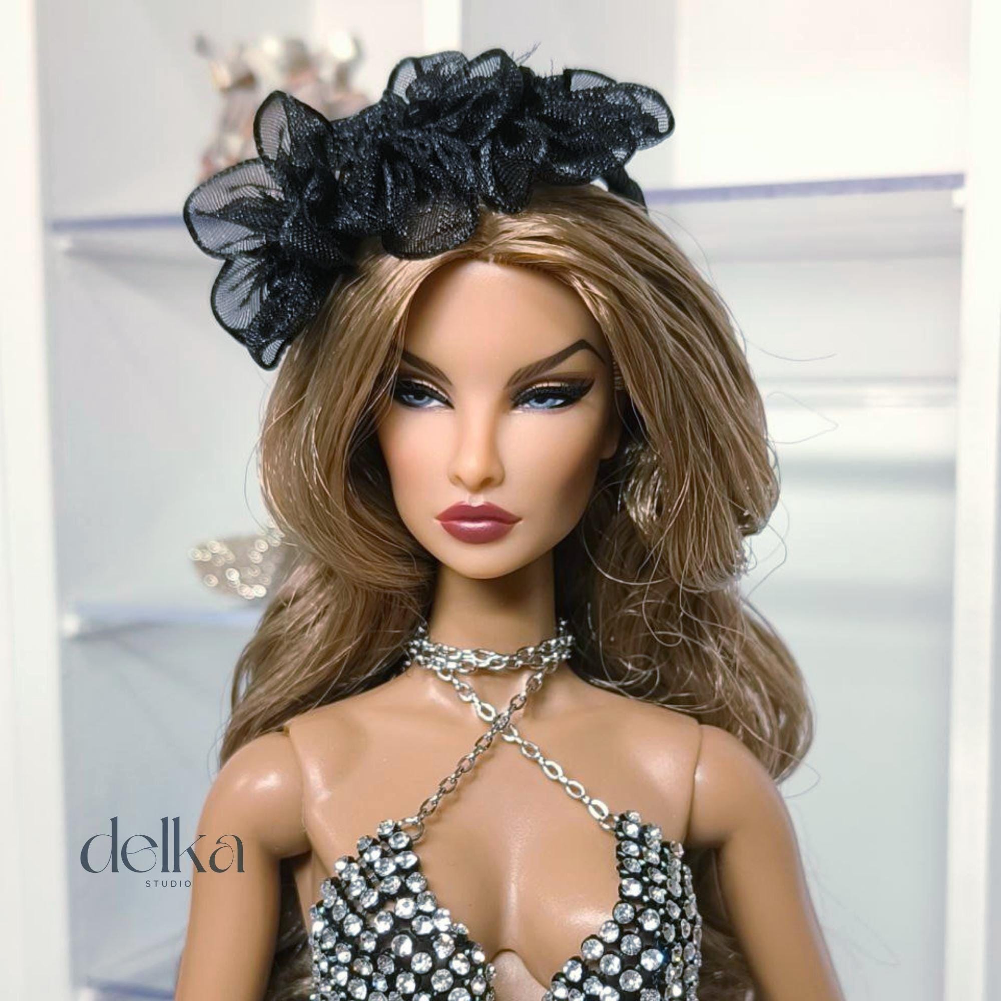 Flower Headband for 12 inch Dolls, Fashion Royalty Headdress
