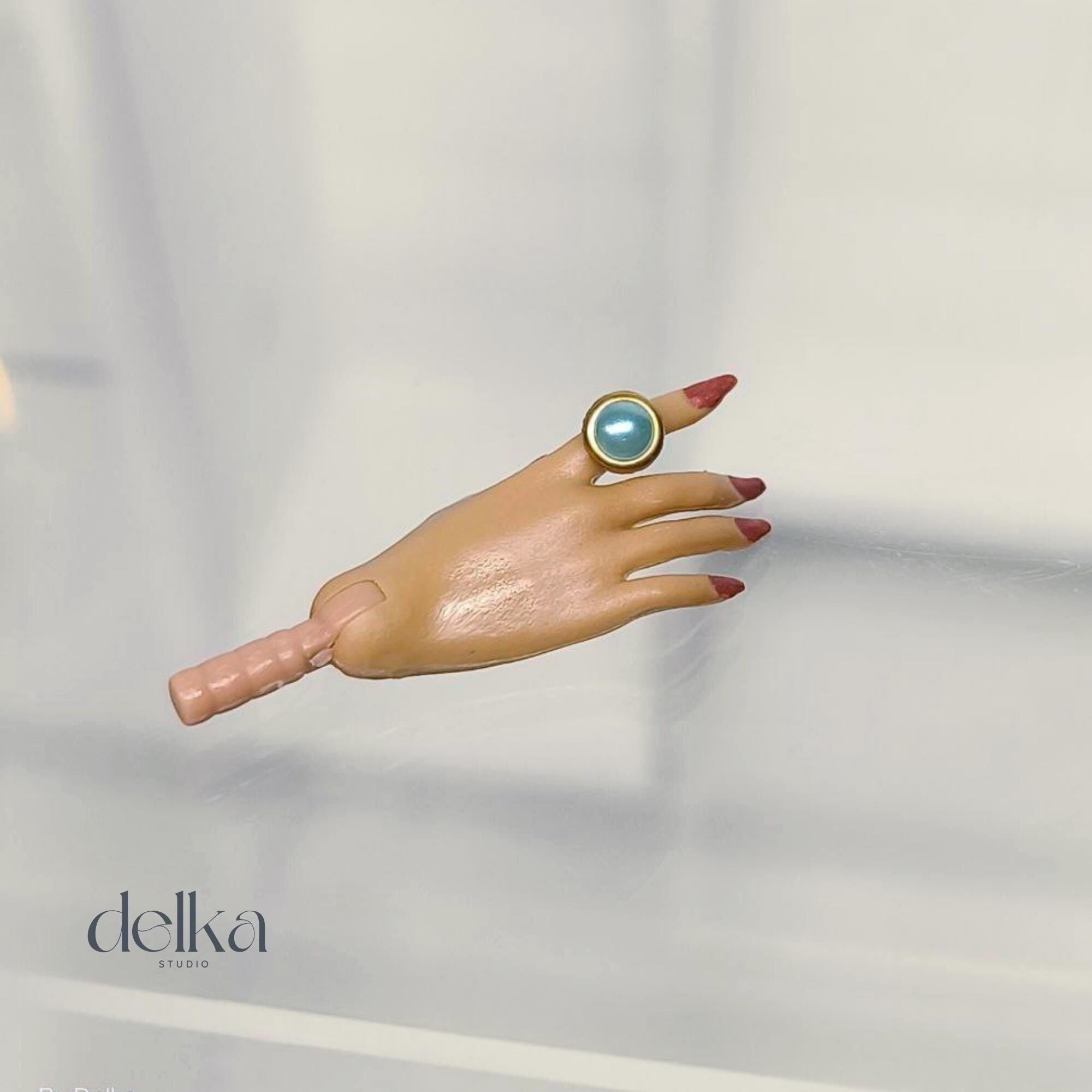 12 inch Handmade Pearl Ring for Fashion Royalty Dolls, 1:6 Scale ring dor dolls