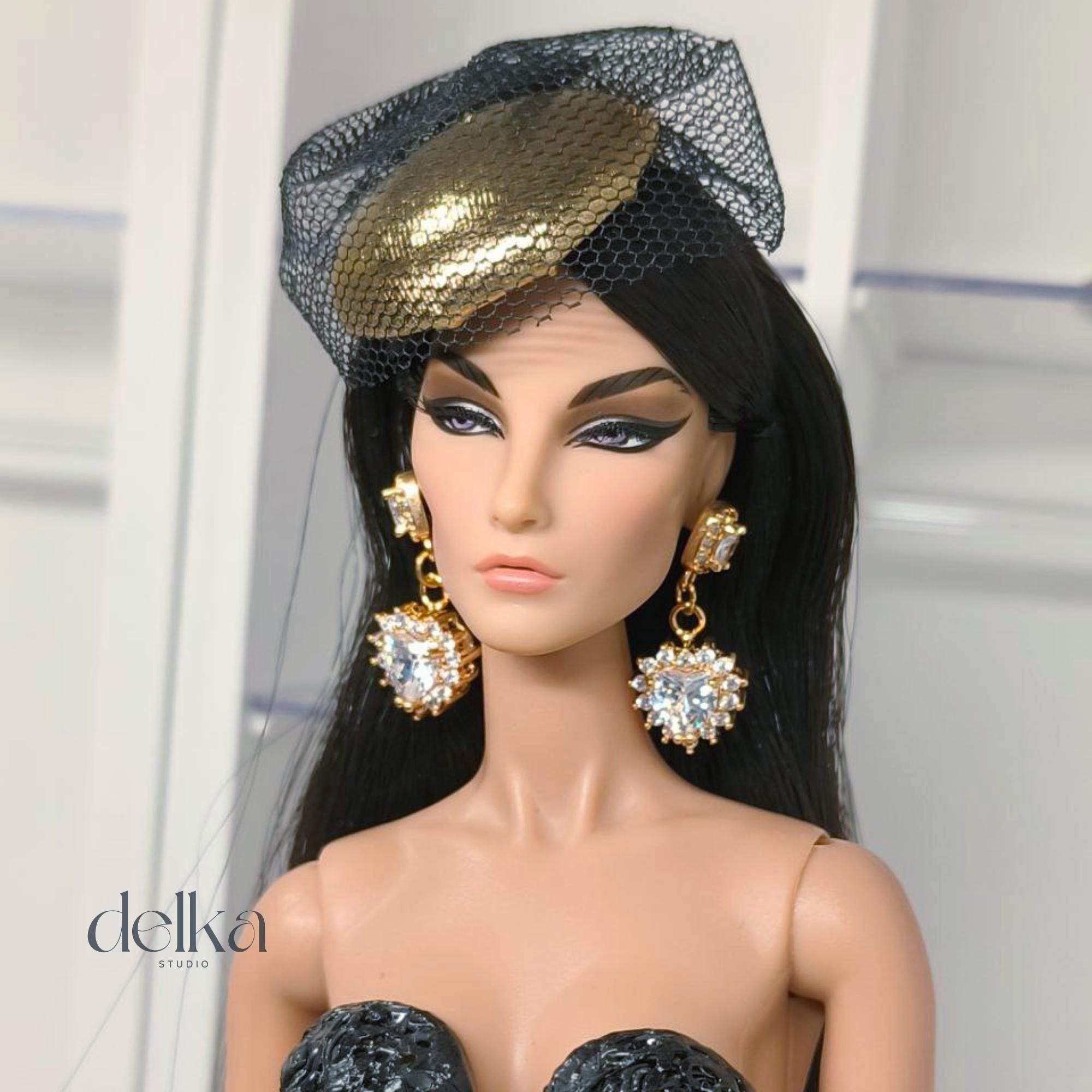 Vintage Doll Headpiece, 1/6 Scale Fashion Royalty Doll Hat