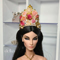 Floral Goddess Crown, 12 inch Doll Headpiece, Fashion Royalty