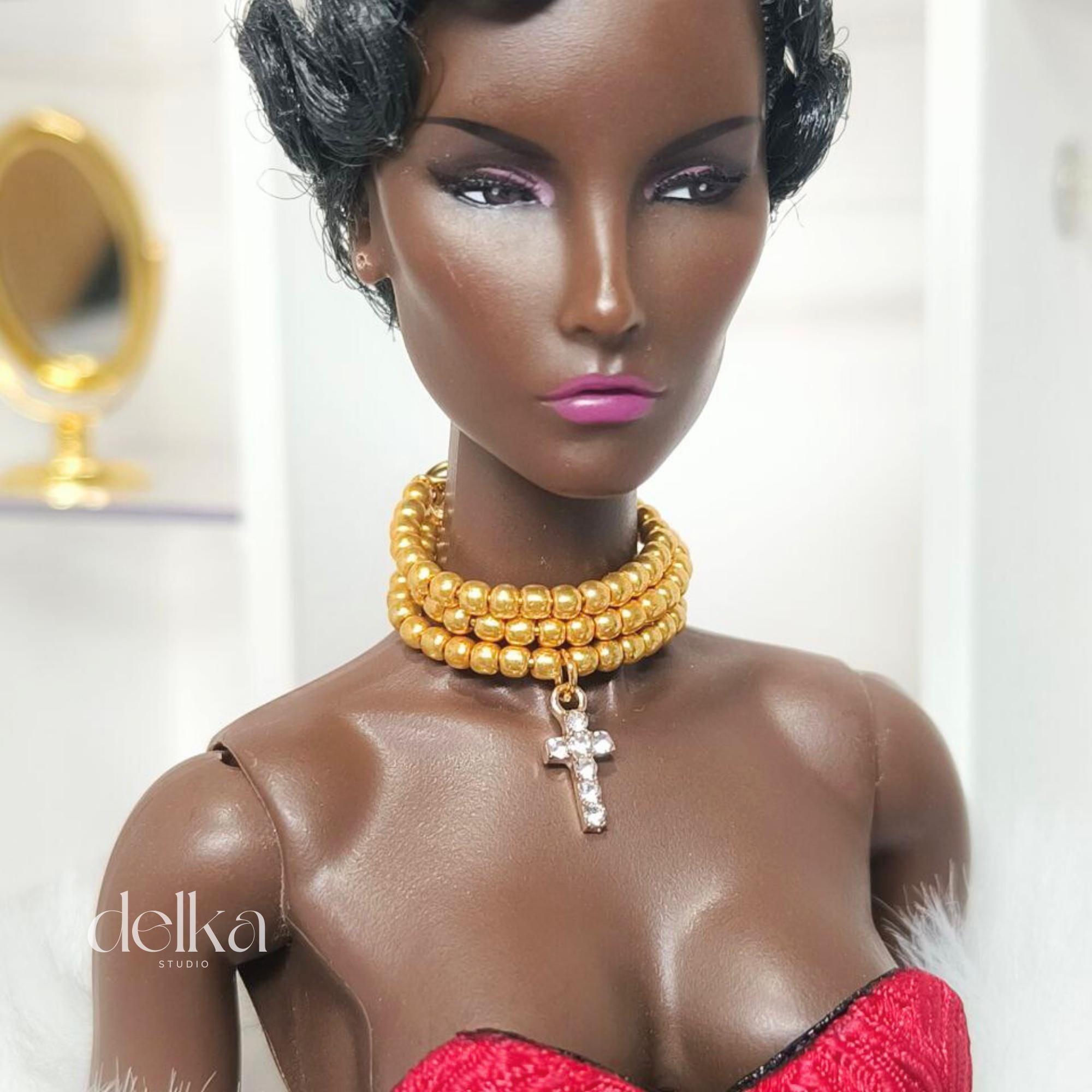 Pearl Choker, 1/6 Scale Necklace, Fashion Doll Accessory