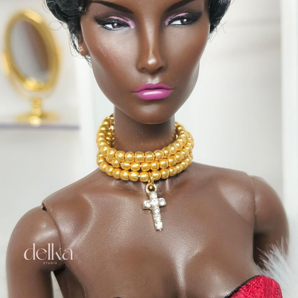 Pearl Choker, 1/6 Scale Necklace, Fashion Doll Accessory