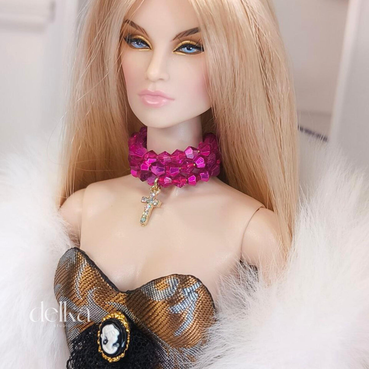 Pearl Choker, 1/6 Scale Necklace, Fashion Doll Accessory