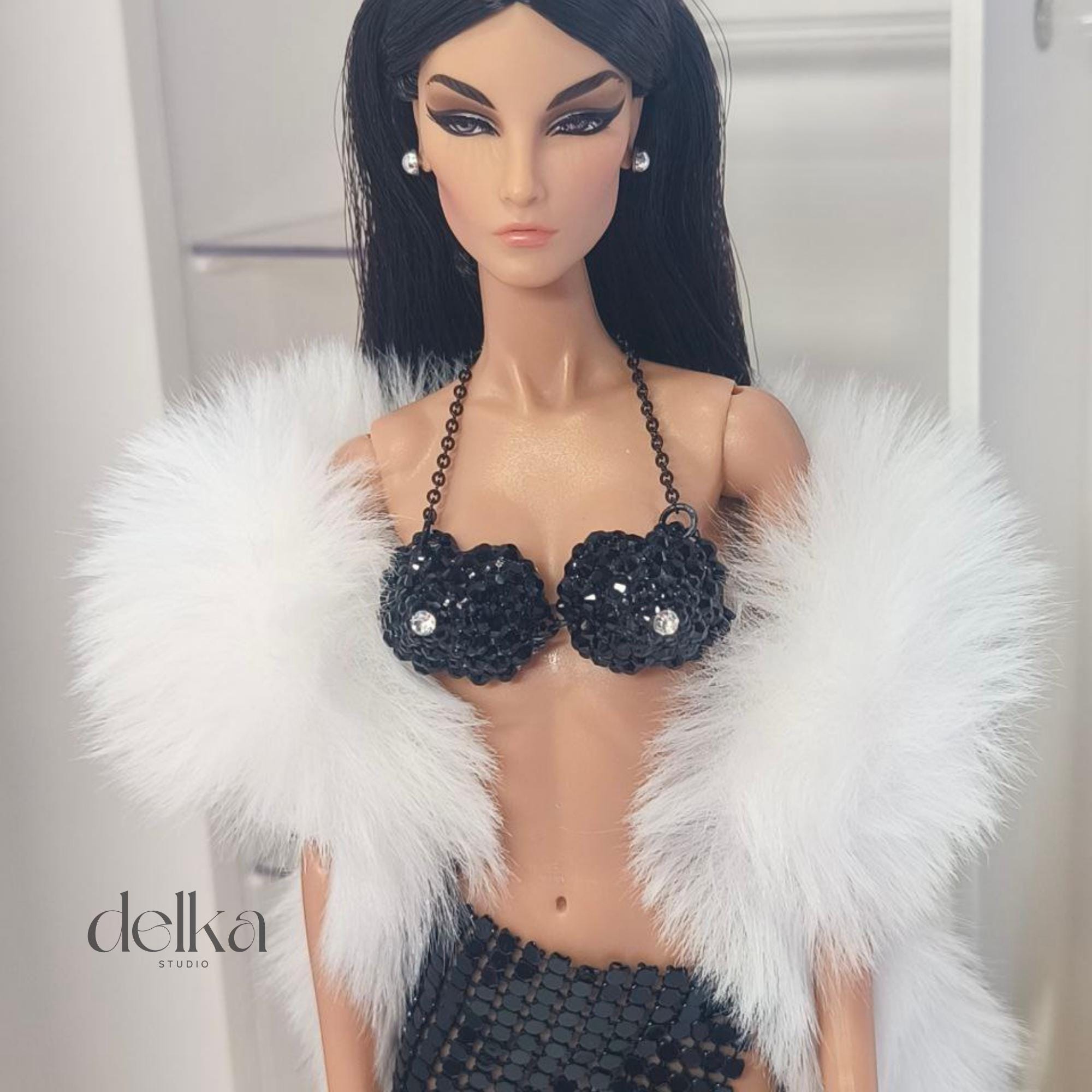 80s Metallic Top for Fashion Royalty, Poppy Parker 12-inch Dolls