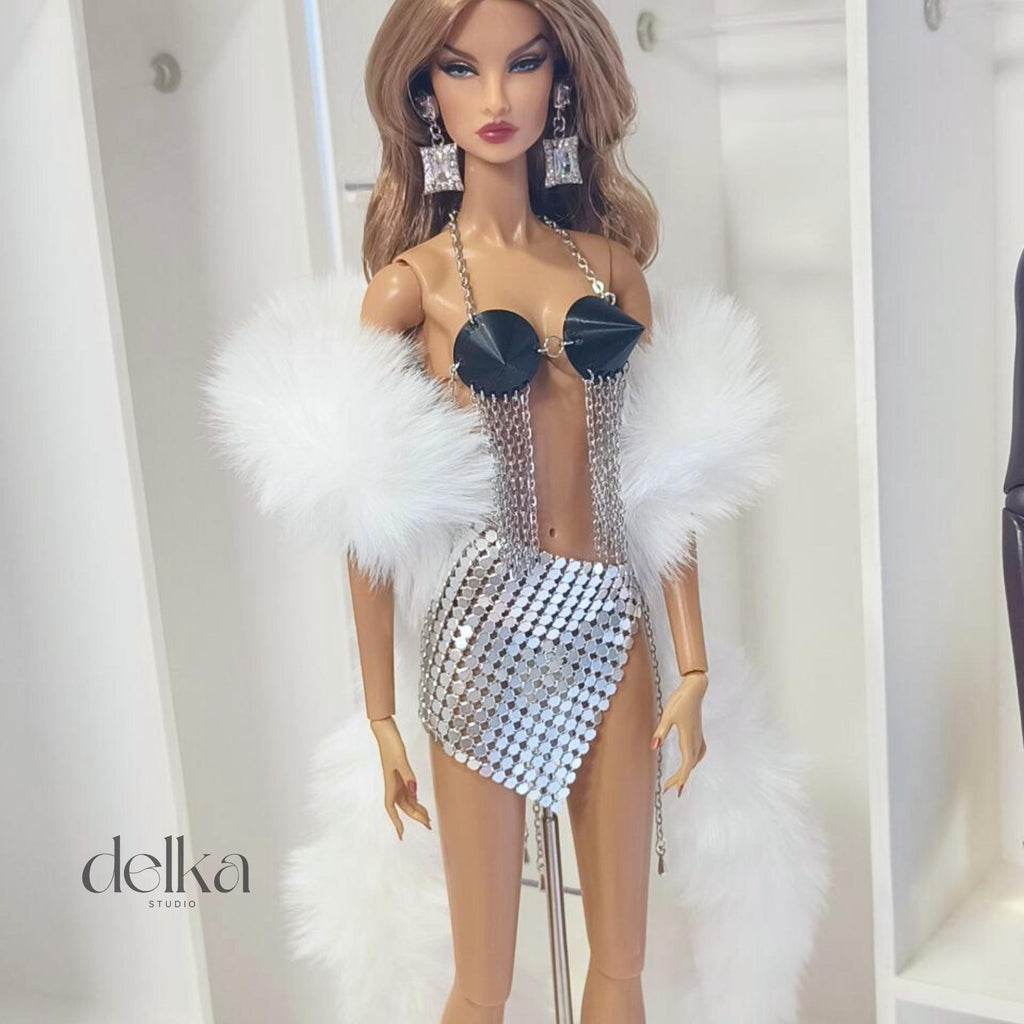 80s Style Cone Bra for 12 inch Fashion Dolls, Gift for Collectors