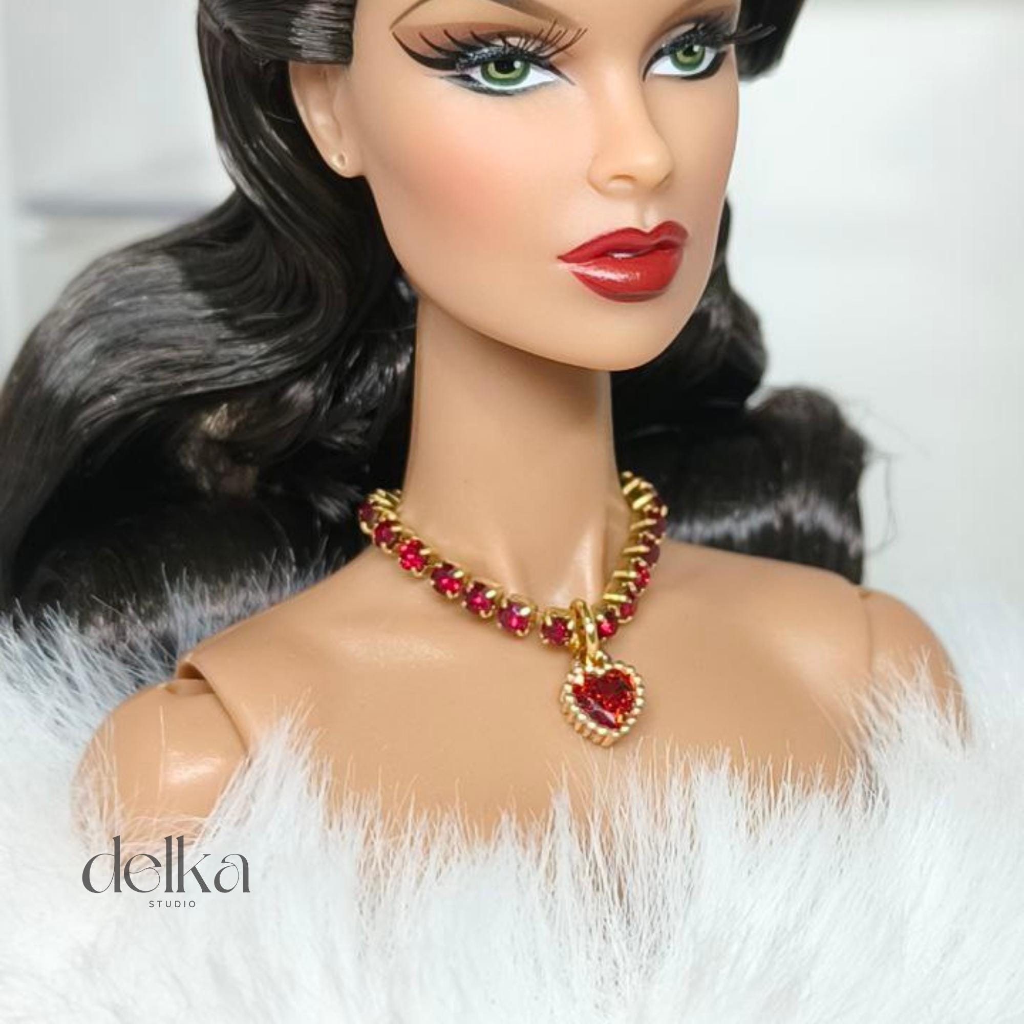 12 inch rhinestone choker for fashion dolls