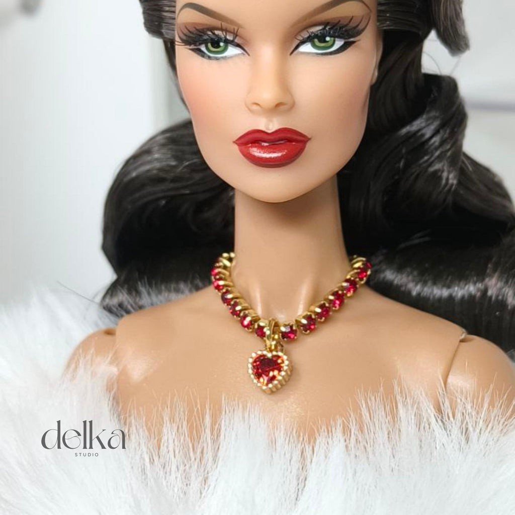 12 inch rhinestone choker for fashion dolls