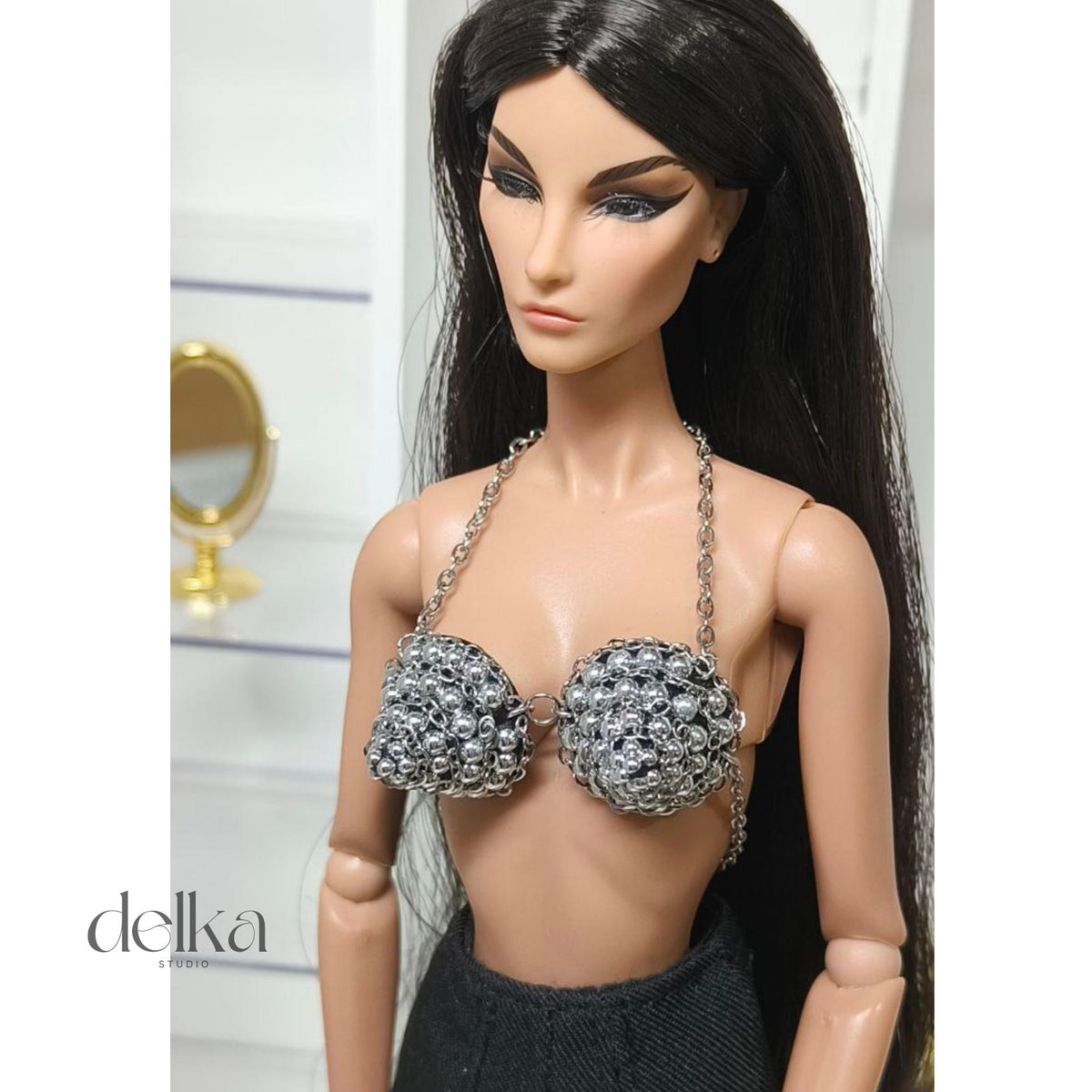 80s Style Cone Bra for 12 inch Fashion Dolls, Gift for Collectors
