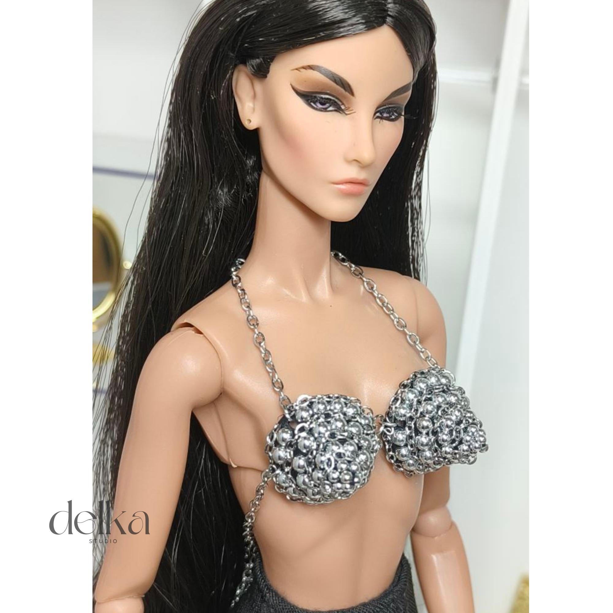 80s Style Cone Bra for 12 inch Fashion Dolls, Gift for Collectors
