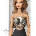 Marble-Effect Bodice for Fashion Royalty Dolls, 1:6 Scale
