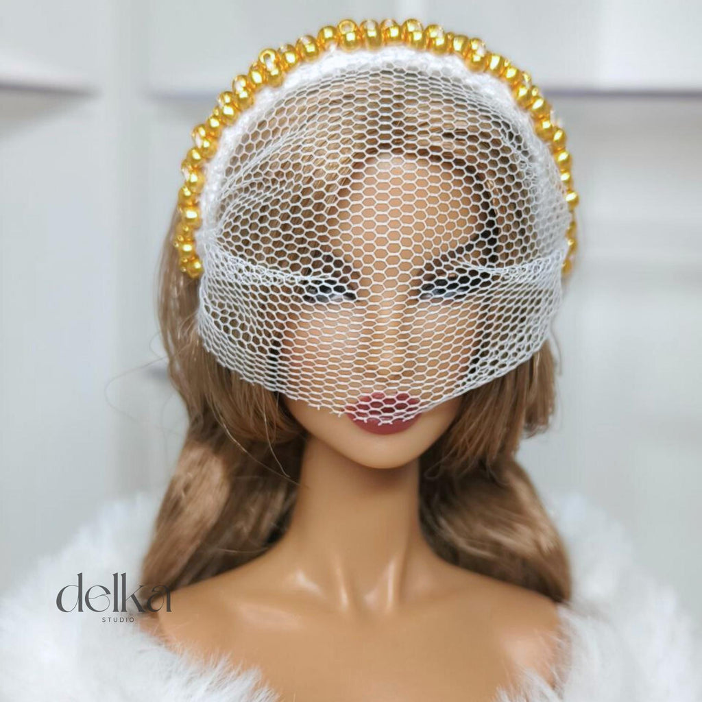 12 inch vintage Doll Headpiece for Fashion Royalty, 1:6 Scale headband for dolls