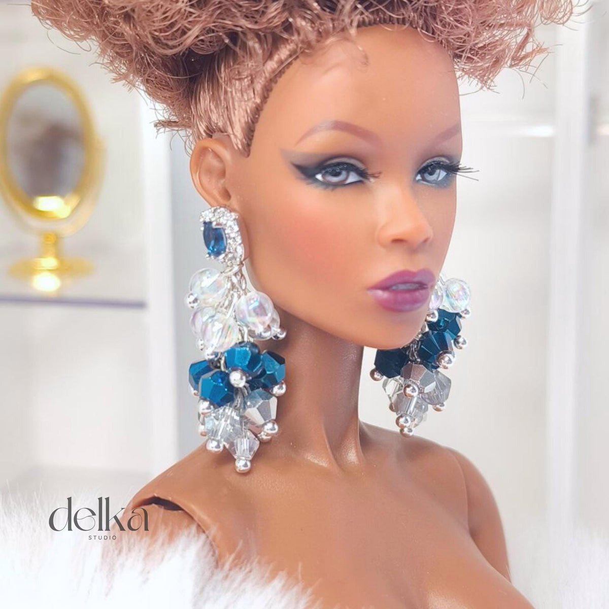 Jewel Earrings for Fashion Royalty Dolls: 1/6 Scale Collector Jewelry