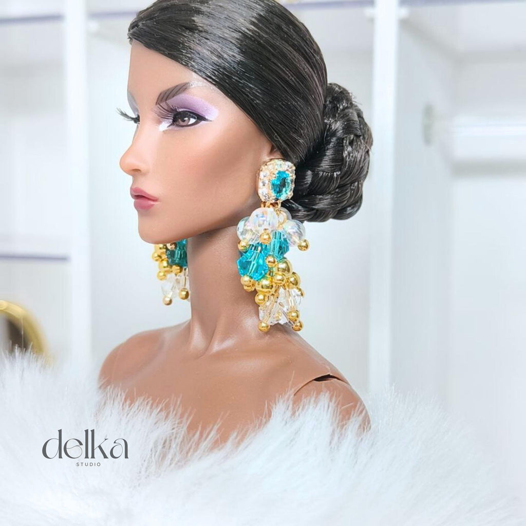 Jewel Earrings for Fashion Royalty Dolls: 1/6 Scale Collector Jewelry