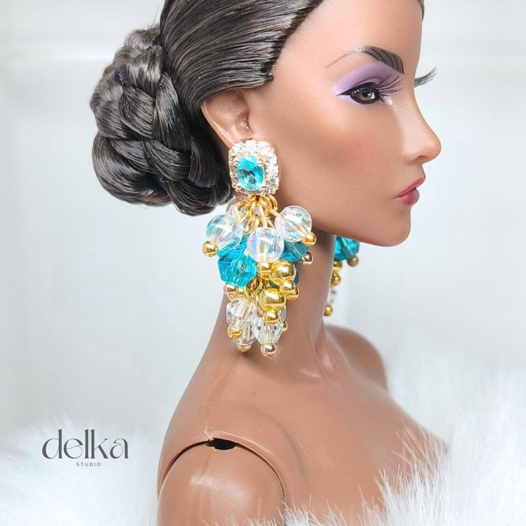 Jewel Earrings for Fashion Royalty Dolls: 1/6 Scale Collector Jewelry