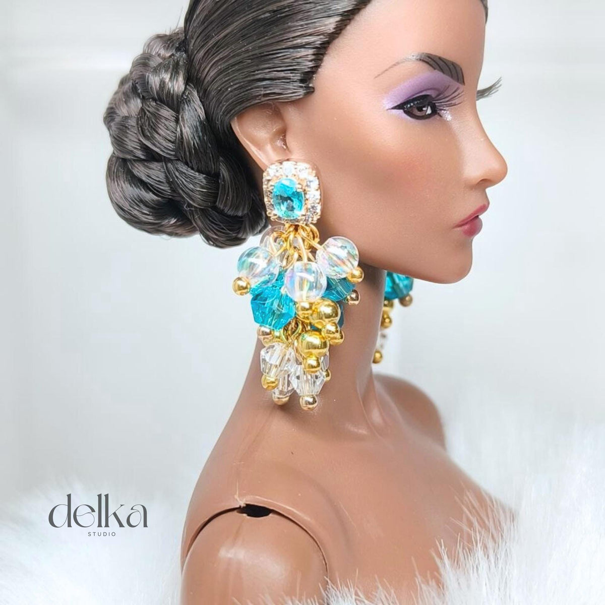 Jewel Earrings for Fashion Royalty Dolls: 1/6 Scale Collector Jewelry