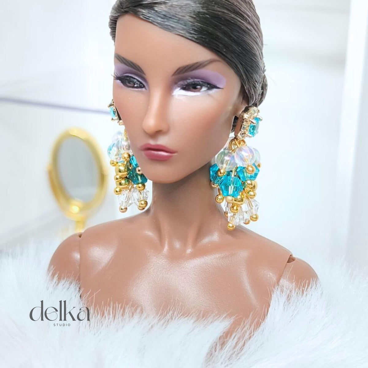 Jewel Earrings for Fashion Royalty Dolls: 1/6 Scale Collector Jewelry