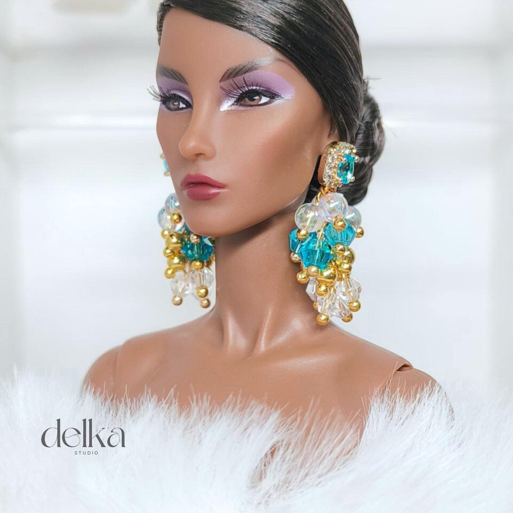 Jewel Earrings for Fashion Royalty Dolls: 1/6 Scale Collector Jewelry