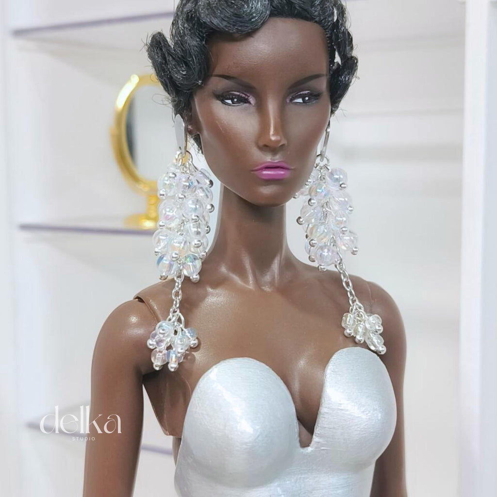 12 inch Jewel Earrings for Fashion Royalty Doll, 1/6 Scale Jewelry for dolls