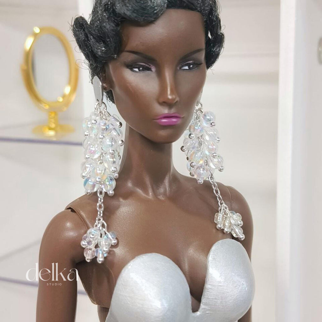 12 inch Jewel Earrings for Fashion Royalty Doll, 1/6 Scale Jewelry for dolls