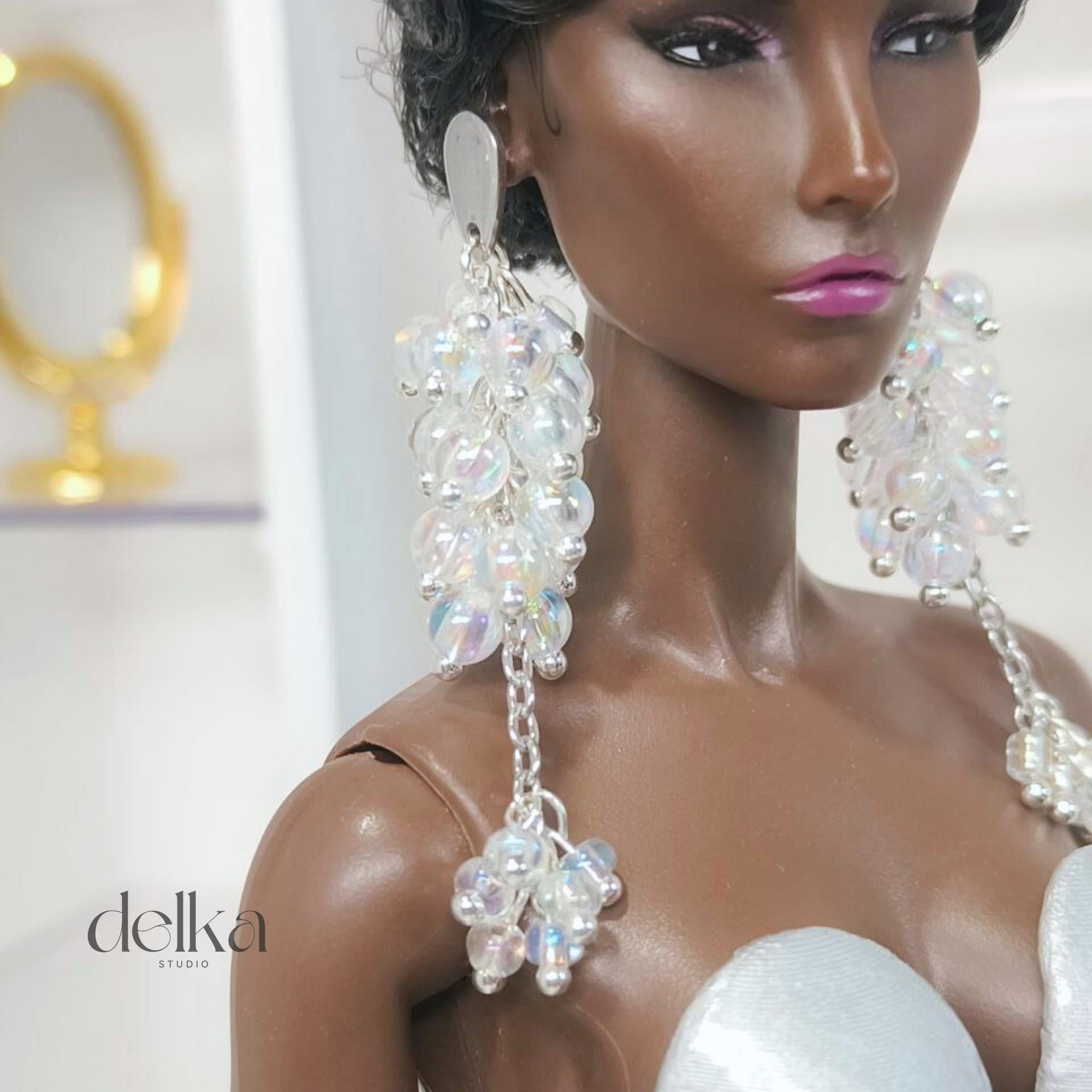 12 inch Jewel Earrings for Fashion Royalty Doll, 1/6 Scale Jewelry for dolls