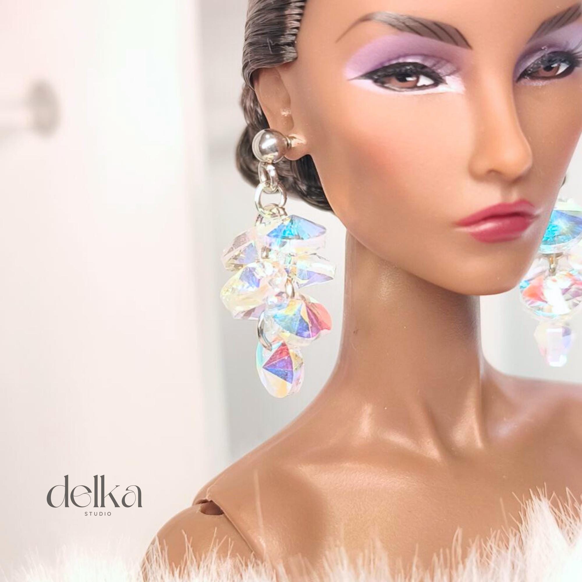 12 inch Jewel Earrings for Fashion Royalty Doll, 1/6 Scale Jewelry for dolls