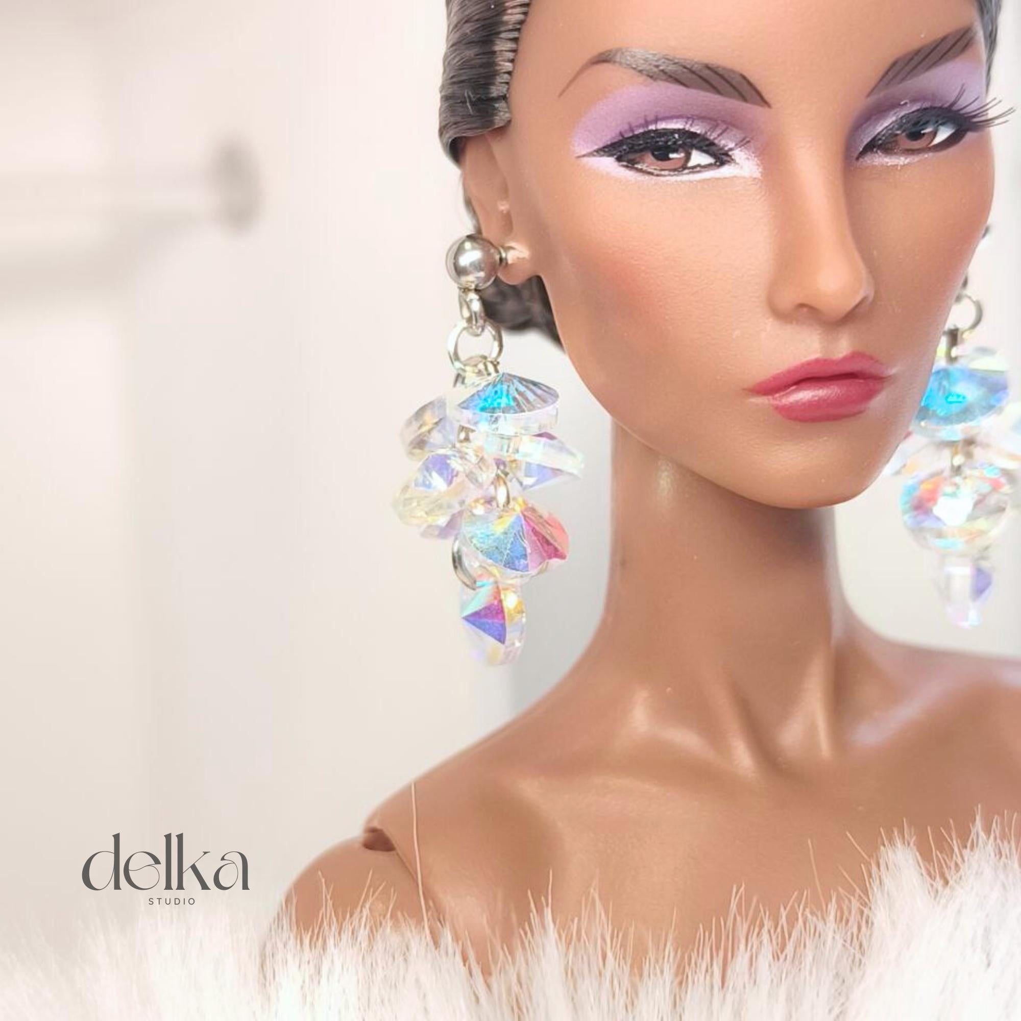 12 inch Jewel Earrings for Fashion Royalty Doll, 1/6 Scale Jewelry for dolls