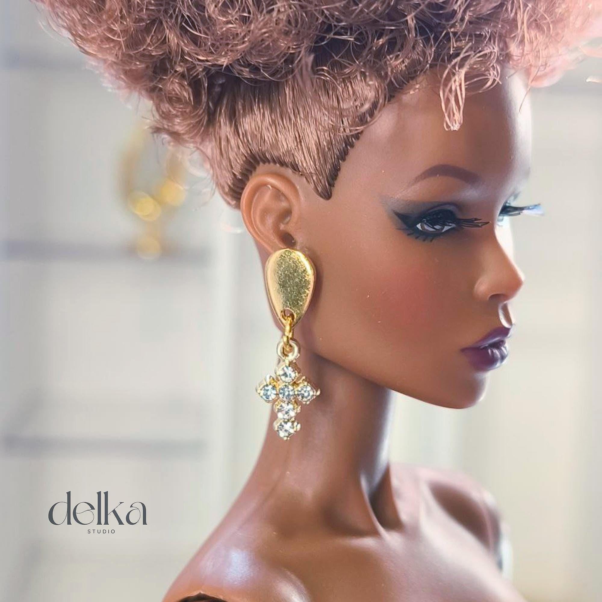 Jewel Earrings for Fashion Royalty Dolls, 1:6 Scale