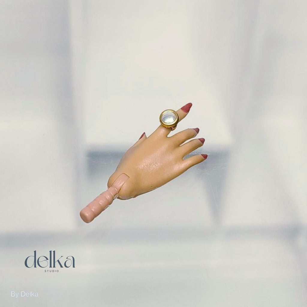 12 inch Handmade Pearl Ring for Fashion Royalty Dolls, 1:6 Scale ring dor dolls