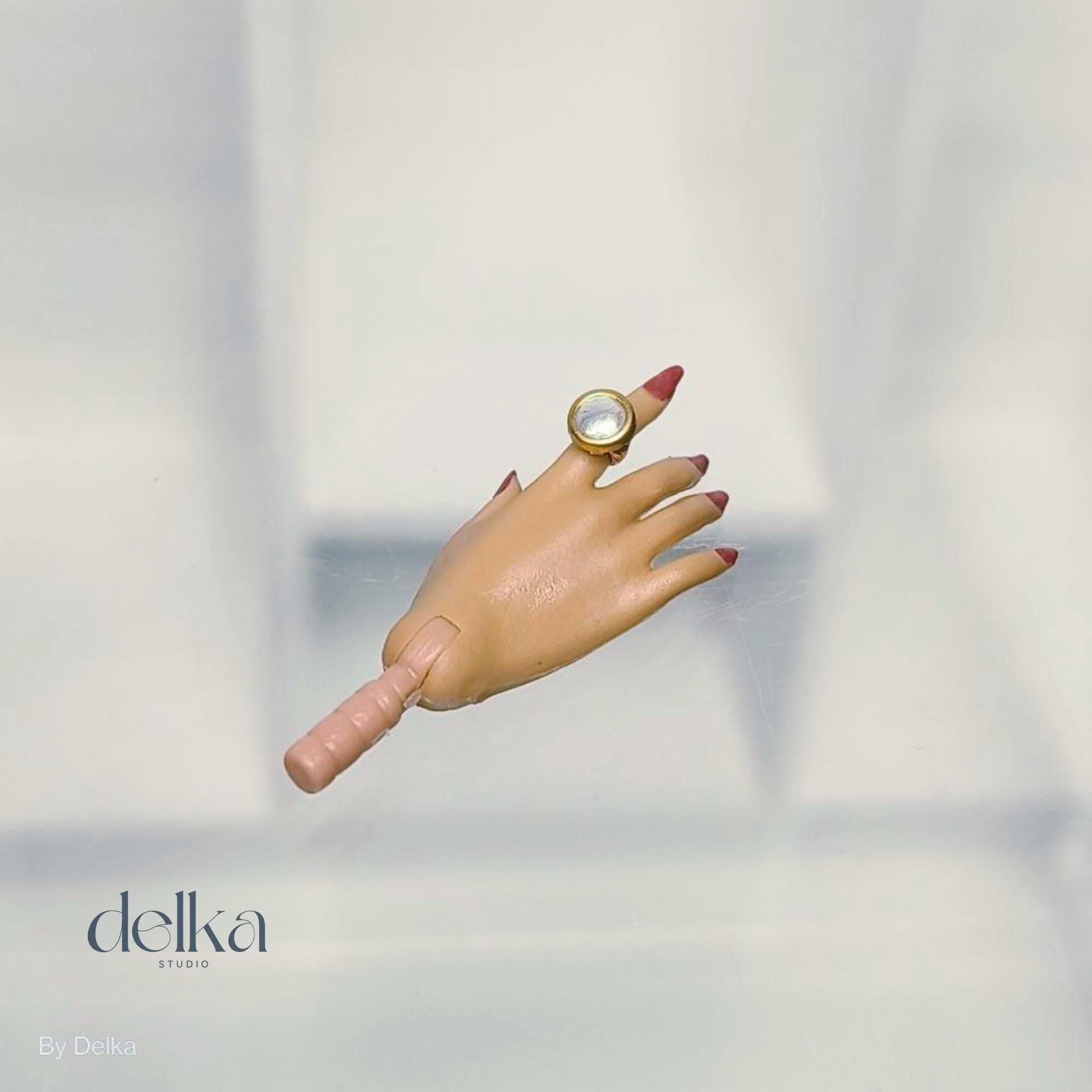 12 inch Handmade Pearl Ring for Fashion Royalty Dolls, 1:6 Scale ring dor dolls