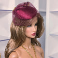 Fascinator 12 inch vintage-style headdress for fashion dolls