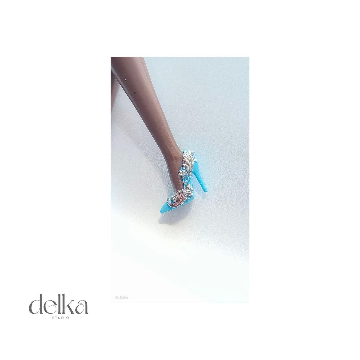 12 inch jeweled Stiletto Heels for Fashion Royalty Doll, 1/6 Scale shoes for dolls