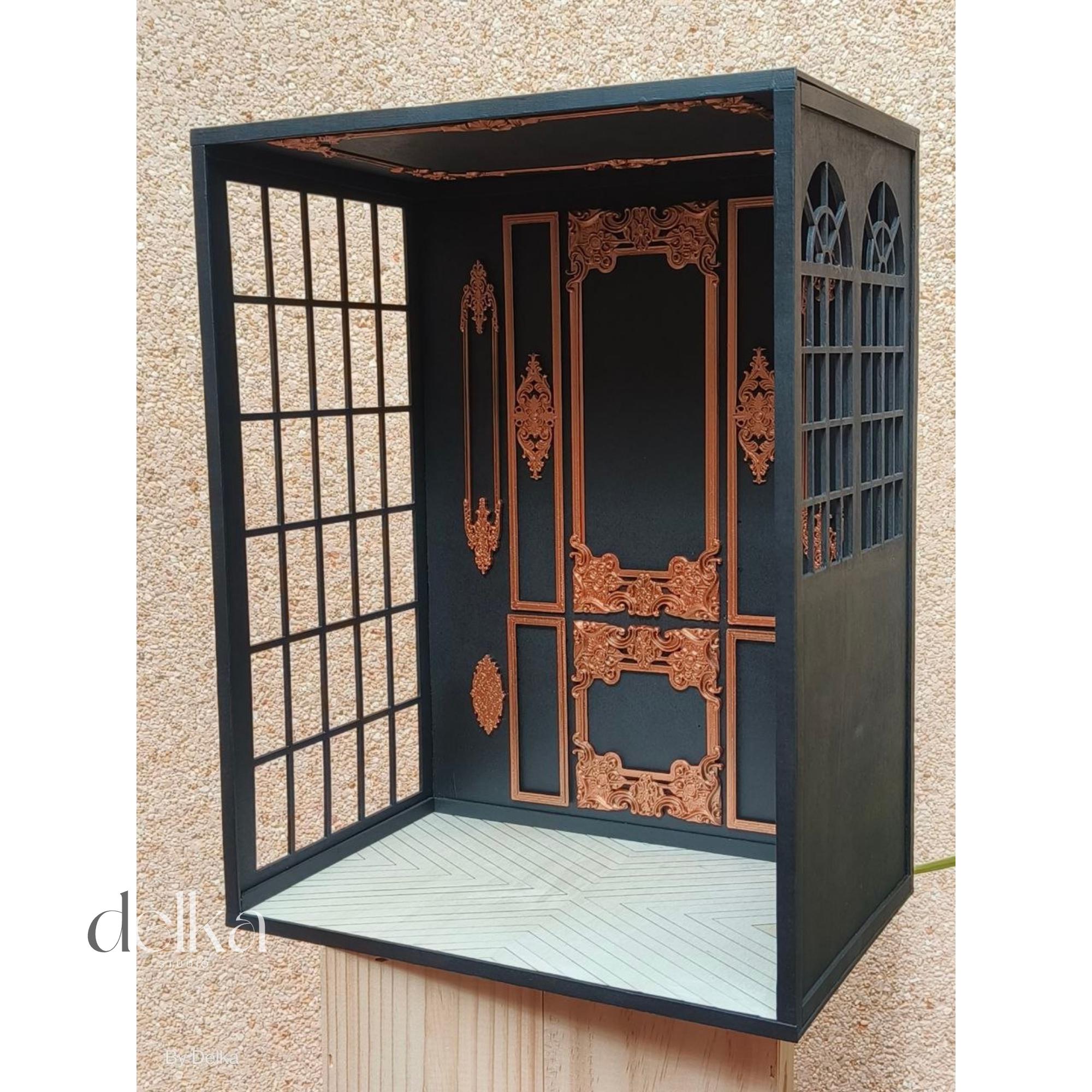 Roombox For Diorama For 1/6 Scale Fashion Dolls