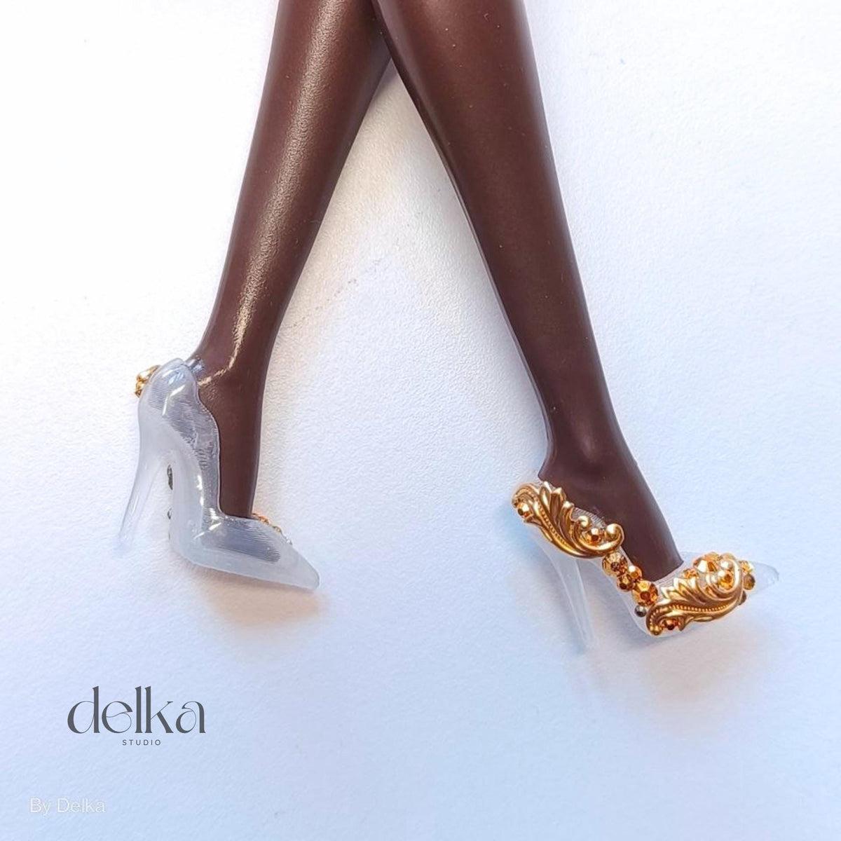 12 inch jeweled Stiletto Heels for Fashion Royalty Doll, 1/6 Scale shoes for dolls