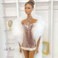 Metallic Sequin Dress for 12 inch  Fashion Dolls: Integrity Toys, Nu Face, Fashion Royalty