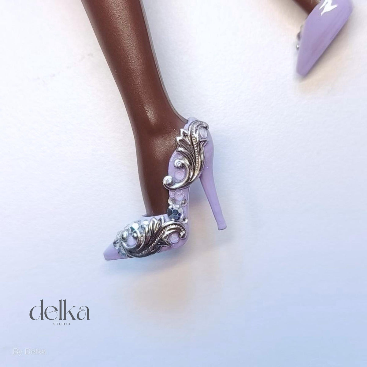 12 inch jeweled Stiletto Heels for Fashion Royalty Doll, 1/6 Scale shoes for dolls